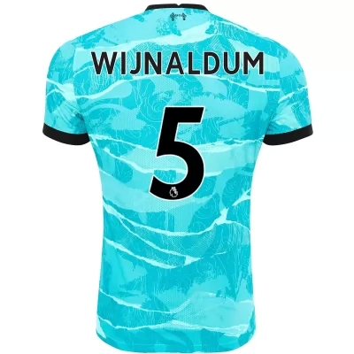 Homme Football Maillot Georginio Wijnaldum #5 Tenues Extérieur Bleu 2020/21 Chemise