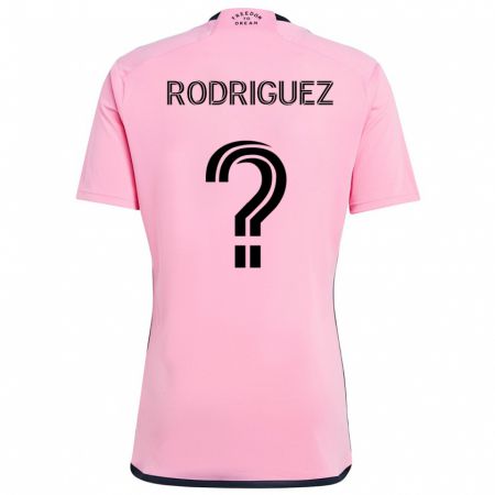 Kandiny Enfant Maillot Emerson Rodríguez #0 Rose Tenues Domicile 2024/25 T-Shirt