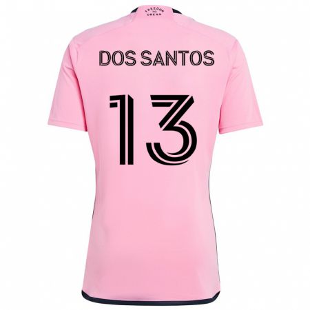 Kandiny Enfant Maillot Cj Dos Santos #13 Rose Tenues Domicile 2024/25 T-Shirt