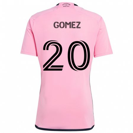 Kandiny Enfant Maillot Diego Gómez #20 Rose Tenues Domicile 2024/25 T-Shirt