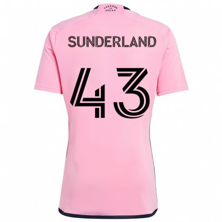 Kandiny Enfant Maillot Lawson Sunderland #43 Rose Tenues Domicile 2024/25 T-Shirt