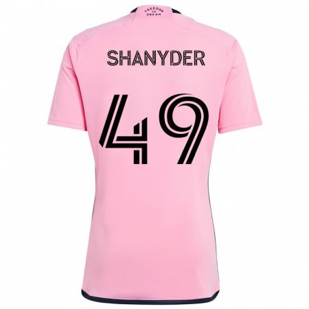 Kandiny Enfant Maillot Shanyder Borgelin #49 Rose Tenues Domicile 2024/25 T-Shirt