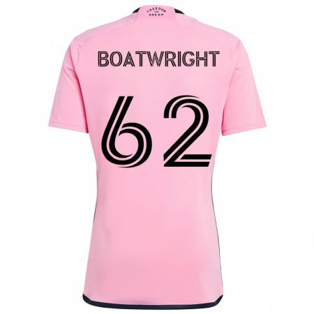 Kandiny Enfant Maillot Israel Boatwright #62 Rose Tenues Domicile 2024/25 T-Shirt