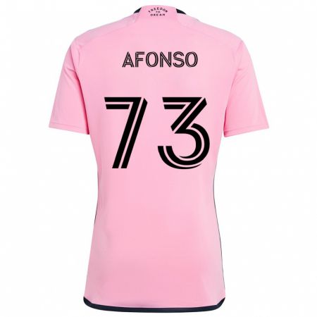 Kandiny Enfant Maillot Leo Afonso #73 Rose Tenues Domicile 2024/25 T-Shirt