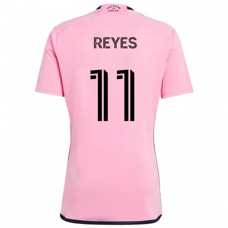 Kandiny Enfant Maillot Dairon Reyes #11 Rose Tenues Domicile 2024/25 T-Shirt