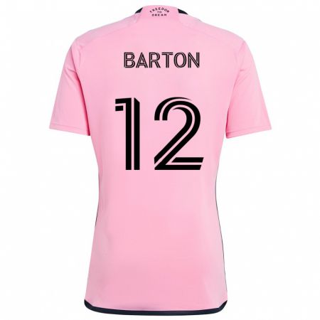 Kandiny Enfant Maillot Tye Barton #12 Rose Tenues Domicile 2024/25 T-Shirt