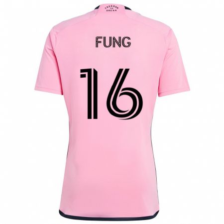 Kandiny Enfant Maillot Victor Fung #16 Rose Tenues Domicile 2024/25 T-Shirt