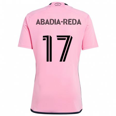 Kandiny Enfant Maillot Ezequiel Abadia-Reda #17 Rose Tenues Domicile 2024/25 T-Shirt