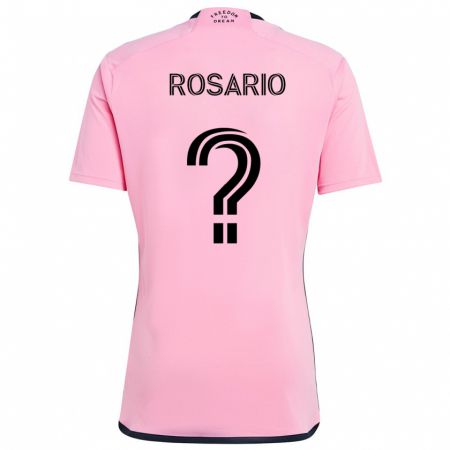 Kandiny Enfant Maillot Adrian Rosario #0 Rose Tenues Domicile 2024/25 T-Shirt