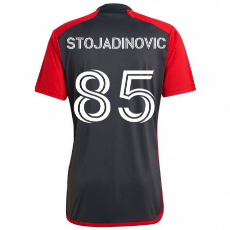 Kandiny Enfant Maillot Marko Stojadinovic #85 Rouge Gris Tenues Domicile 2024/25 T-Shirt