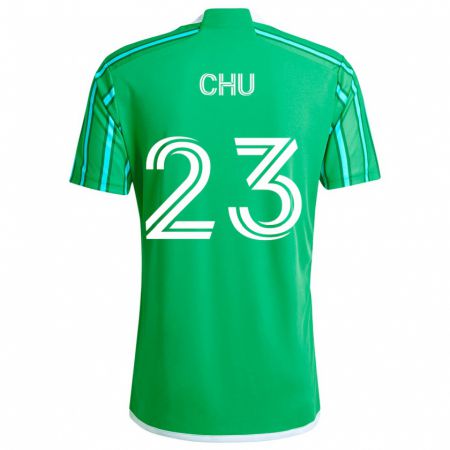 Kandiny Enfant Maillot Léo Chú #23 Vert Blanc Tenues Domicile 2024/25 T-Shirt