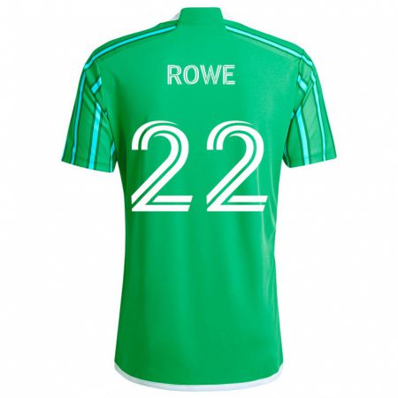 Kandiny Enfant Maillot Kelyn Rowe #22 Vert Blanc Tenues Domicile 2024/25 T-Shirt