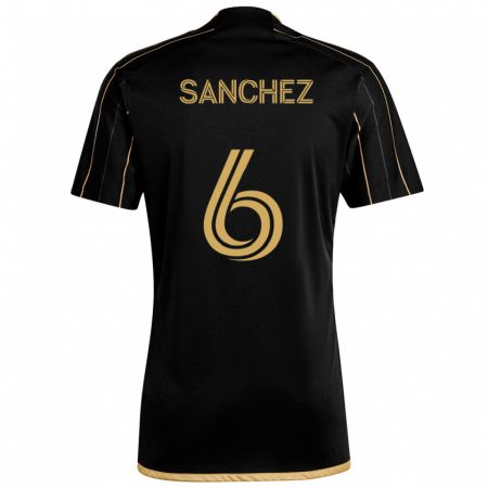 Kandiny Enfant Maillot Ilie Sánchez #6 Or Noir Tenues Domicile 2024/25 T-Shirt