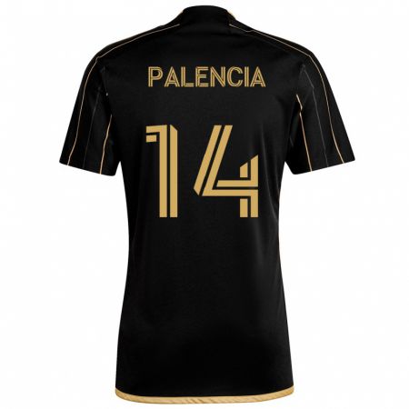 Kandiny Enfant Maillot Sergi Palencia #14 Or Noir Tenues Domicile 2024/25 T-Shirt