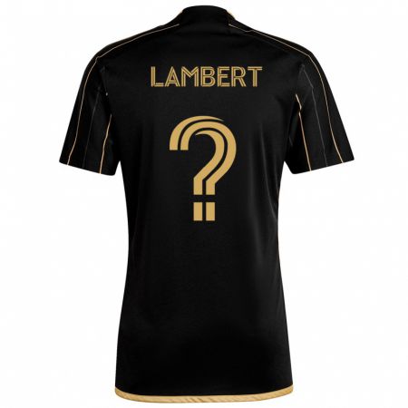 Kandiny Enfant Maillot Liam Lambert #0 Or Noir Tenues Domicile 2024/25 T-Shirt