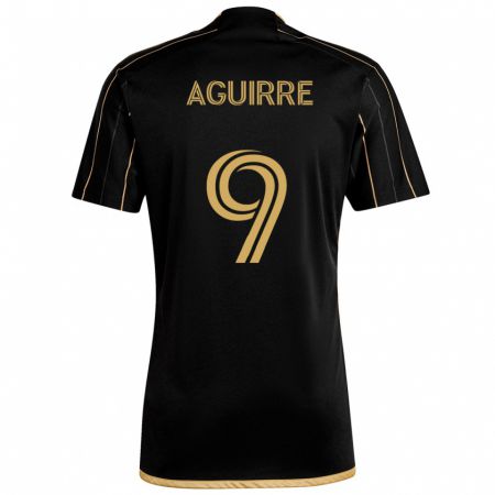 Kandiny Enfant Maillot Dustin Aguirre #9 Or Noir Tenues Domicile 2024/25 T-Shirt