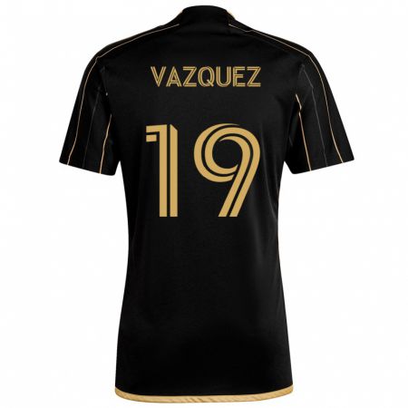 Kandiny Enfant Maillot Favian Vazquez #19 Or Noir Tenues Domicile 2024/25 T-Shirt