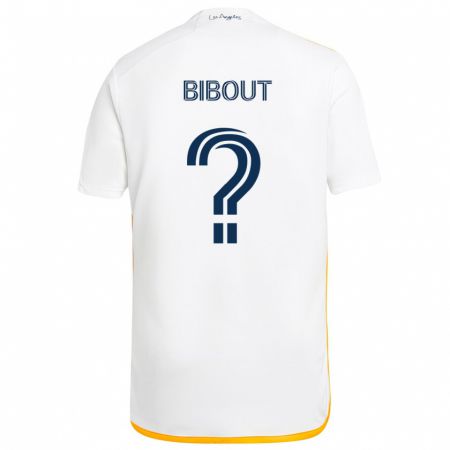 Kandiny Enfant Maillot Aaron Bibout #0 Blanc Jaune Tenues Domicile 2024/25 T-Shirt