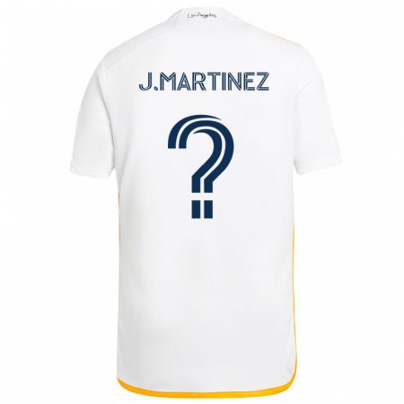 Kandiny Enfant Maillot Juan Martinez #0 Blanc Jaune Tenues Domicile 2024/25 T-Shirt