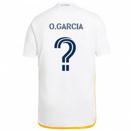 Kandiny Enfant Maillot Omar Garcia #0 Blanc Jaune Tenues Domicile 2024/25 T-Shirt