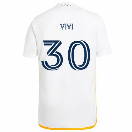 Kandiny Enfant Maillot Gino Vivi #30 Blanc Jaune Tenues Domicile 2024/25 T-Shirt