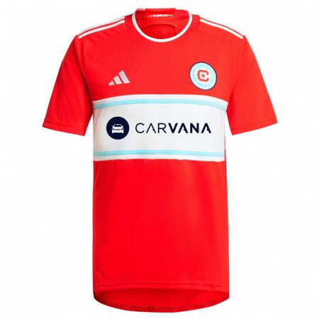 Kandiny Enfant Maillot Carlos Terán #4 Rouge Blanc Tenues Domicile 2024/25 T-Shirt