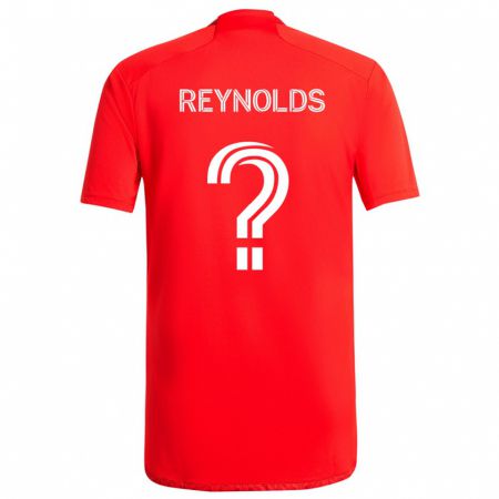 Kandiny Enfant Maillot Justin Reynolds #0 Rouge Blanc Tenues Domicile 2024/25 T-Shirt