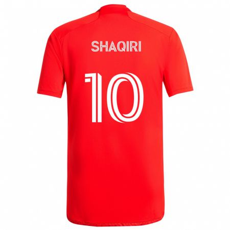 Kandiny Enfant Maillot Xherdan Shaqiri #10 Rouge Blanc Tenues Domicile 2024/25 T-Shirt