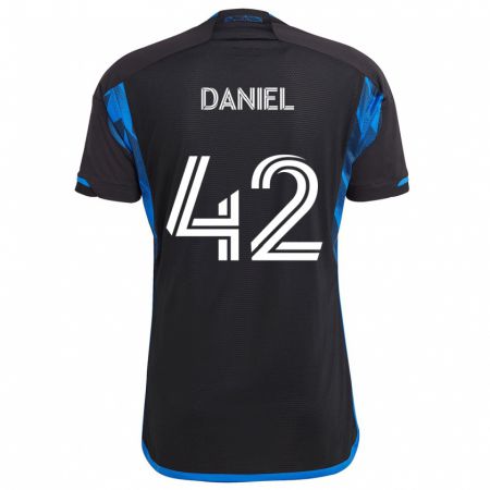 Kandiny Enfant Maillot Daniel #42 Bleu Noir Tenues Domicile 2024/25 T-Shirt