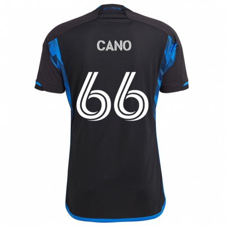 Kandiny Enfant Maillot Alejandro Cano #66 Bleu Noir Tenues Domicile 2024/25 T-Shirt