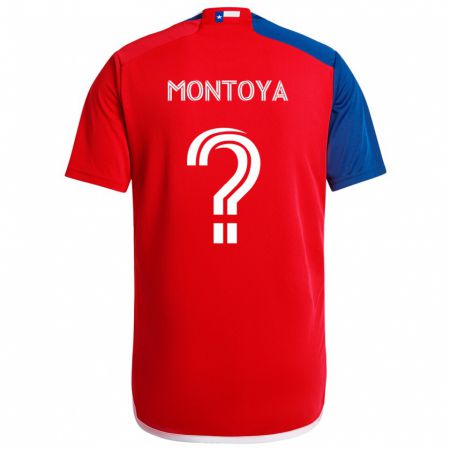 Kandiny Enfant Maillot Nicolás Montoya #0 Bleu Rouge Tenues Domicile 2024/25 T-Shirt