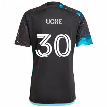 Kandiny Enfant Maillot Cc Uche #30 Noir Bleu Tenues Domicile 2024/25 T-Shirt