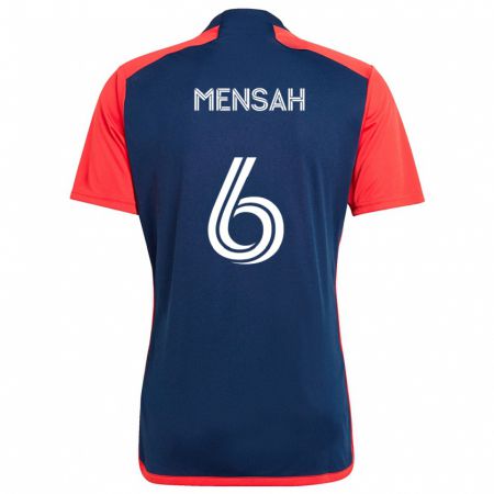 Kandiny Enfant Maillot Jonathan Mensah #6 Bleu Rouge Tenues Domicile 2024/25 T-Shirt