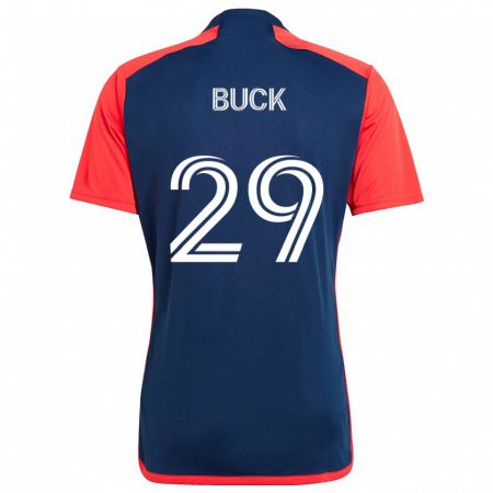 Kandiny Enfant Maillot Noel Buck #29 Bleu Rouge Tenues Domicile 2024/25 T-Shirt