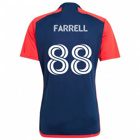 Kandiny Enfant Maillot Andrew Farrell #88 Bleu Rouge Tenues Domicile 2024/25 T-Shirt