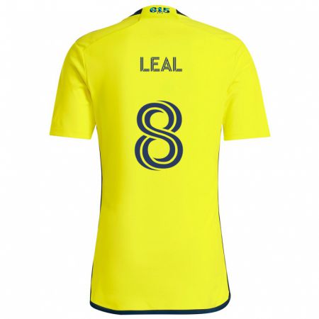 Kandiny Enfant Maillot Randall Leal #8 Jaune Bleu Tenues Domicile 2024/25 T-Shirt