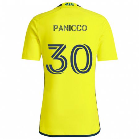 Kandiny Enfant Maillot Elliot Panicco #30 Jaune Bleu Tenues Domicile 2024/25 T-Shirt