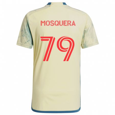 Kandiny Enfant Maillot Rafael Mosquera #79 Jaune Rouge Bleu Tenues Domicile 2024/25 T-Shirt