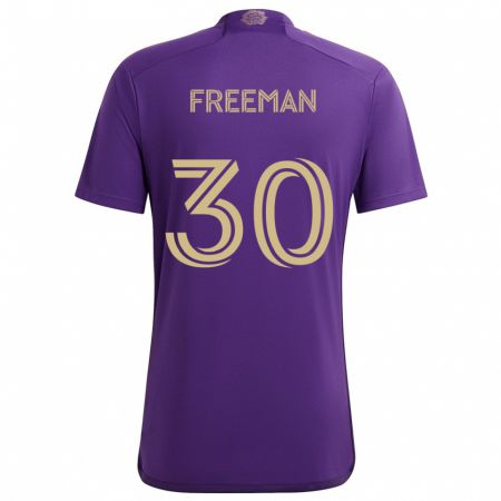 Kandiny Enfant Maillot Alex Freeman #30 Violet Jaune Tenues Domicile 2024/25 T-Shirt