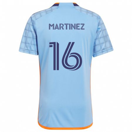 Kandiny Enfant Maillot Alonso Martínez #16 Bleu Orange Tenues Domicile 2024/25 T-Shirt