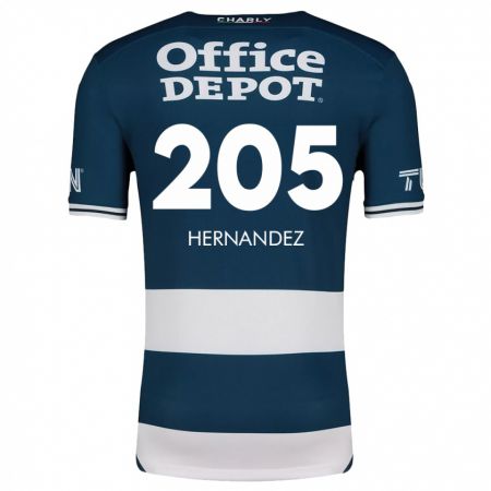 Kandiny Enfant Maillot Sergio Hernández #205 Bleu Blanc Tenues Domicile 2024/25 T-Shirt