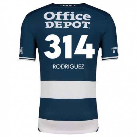 Kandiny Enfant Maillot Alan Rodríguez #314 Bleu Blanc Tenues Domicile 2024/25 T-Shirt