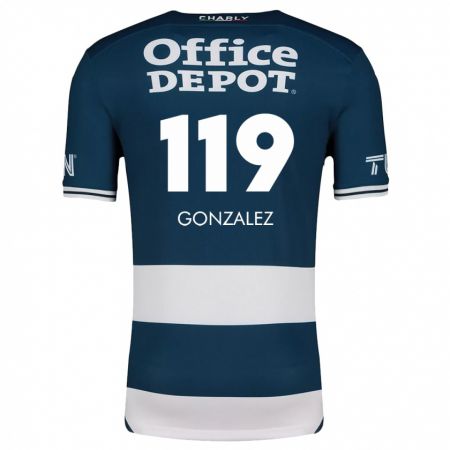 Kandiny Enfant Maillot Juan González #119 Bleu Blanc Tenues Domicile 2024/25 T-Shirt