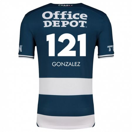 Kandiny Enfant Maillot Cristian González #121 Bleu Blanc Tenues Domicile 2024/25 T-Shirt