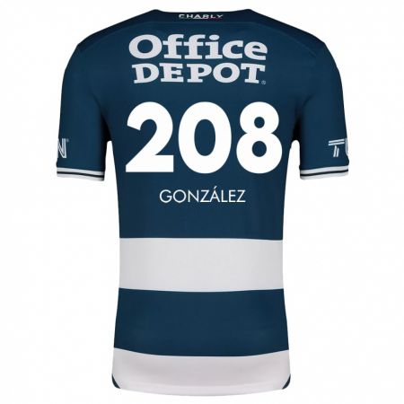 Kandiny Enfant Maillot Osvaldo González #208 Bleu Blanc Tenues Domicile 2024/25 T-Shirt