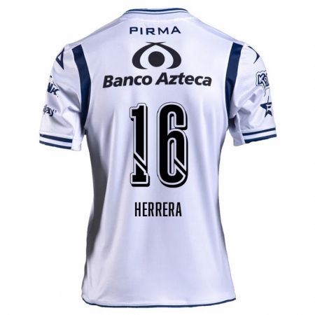 Kandiny Enfant Maillot Alberto Herrera #16 Blanc Bleu Marine Tenues Domicile 2024/25 T-Shirt