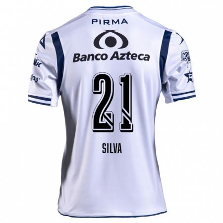 Kandiny Enfant Maillot Gastón Silva #21 Blanc Bleu Marine Tenues Domicile 2024/25 T-Shirt