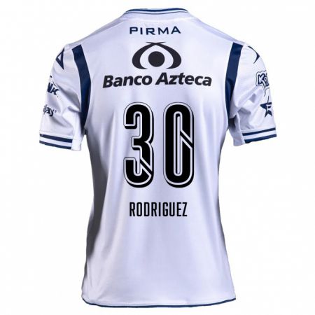 Kandiny Enfant Maillot Jesús Rodríguez #30 Blanc Bleu Marine Tenues Domicile 2024/25 T-Shirt