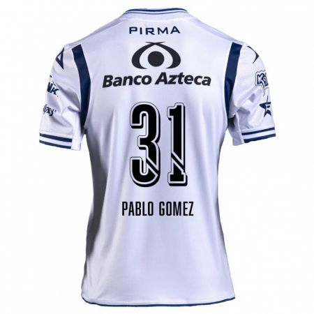 Kandiny Enfant Maillot Juan Pablo Gómez #31 Blanc Bleu Marine Tenues Domicile 2024/25 T-Shirt