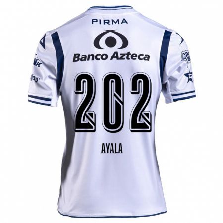 Kandiny Enfant Maillot Diego Ayala #202 Blanc Bleu Marine Tenues Domicile 2024/25 T-Shirt